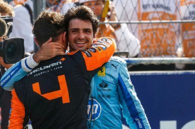 Sainz: "Perez ilk virajda 'torpido gibi' geldi!" 